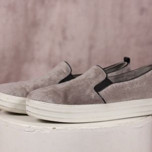 Skecher Stretch Memory Foam Grey Slip On Shoe
